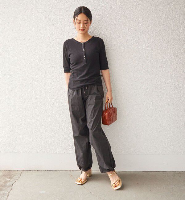 SHIPS for women「〈手洗い可能〉綿 ナイロン 裾 ドロスト パンツ◇」|その他|