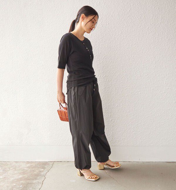 SHIPS for women「〈手洗い可能〉綿 ナイロン 裾 ドロスト パンツ◇」|その他|