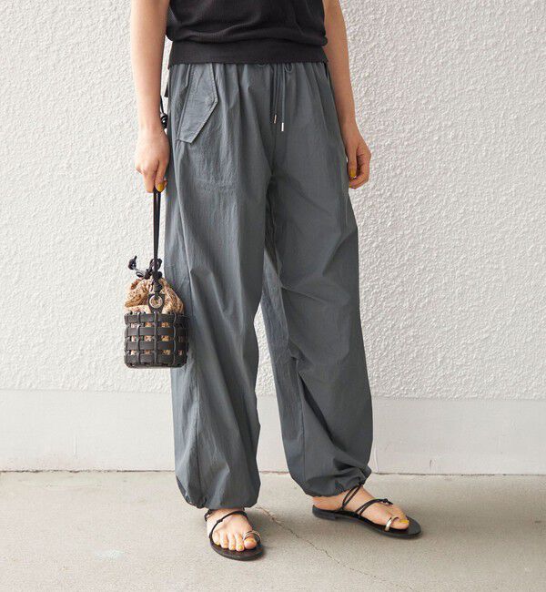 SHIPS for women「〈手洗い可能〉綿 ナイロン 裾 ドロスト パンツ◇」|その他|