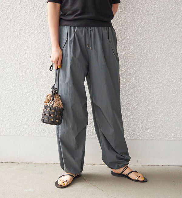 SHIPS for women「〈手洗い可能〉綿 ナイロン 裾 ドロスト パンツ◇」|その他|