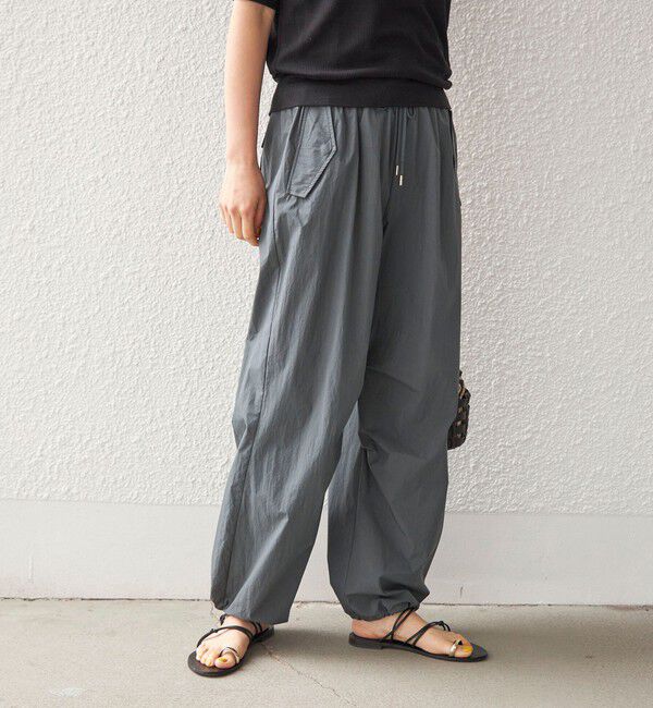 SHIPS for women「〈手洗い可能〉綿 ナイロン 裾 ドロスト パンツ◇」|その他|