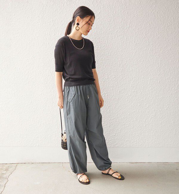 SHIPS for women「〈手洗い可能〉綿 ナイロン 裾 ドロスト パンツ◇」|その他|