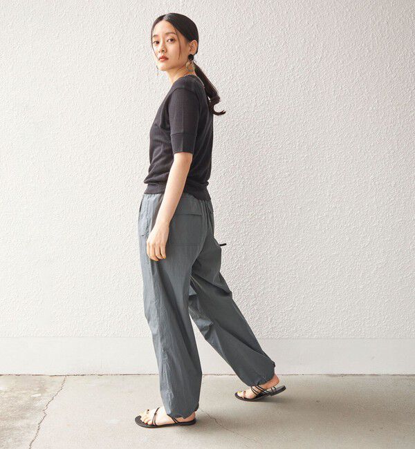 SHIPS for women「〈手洗い可能〉綿 ナイロン 裾 ドロスト パンツ◇」|その他|