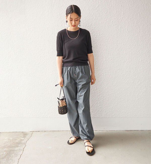 SHIPS for women「〈手洗い可能〉綿 ナイロン 裾 ドロスト パンツ◇」|その他|