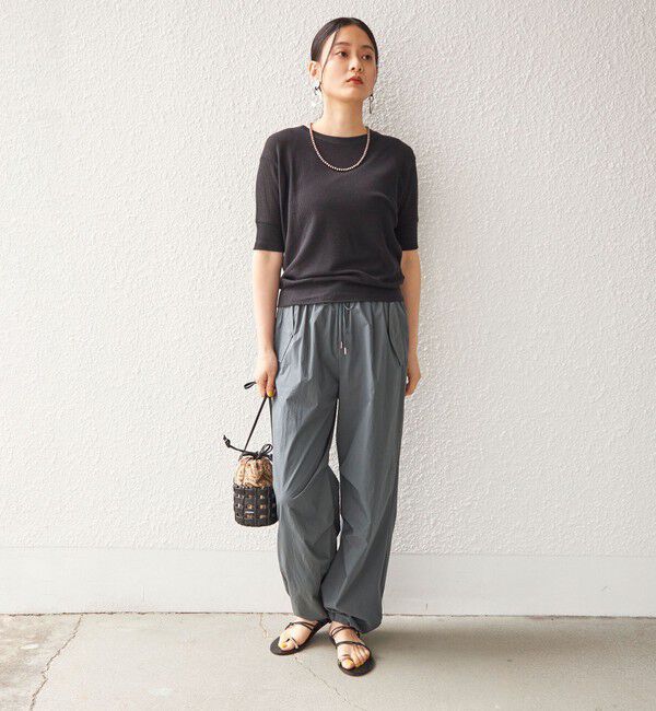 SHIPS for women「〈手洗い可能〉綿 ナイロン 裾 ドロスト パンツ◇」|その他|