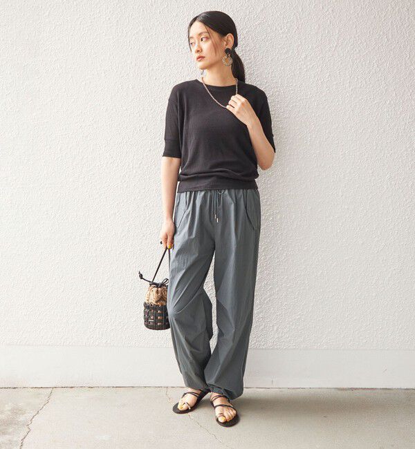 SHIPS for women「〈手洗い可能〉綿 ナイロン 裾 ドロスト パンツ◇」|その他|