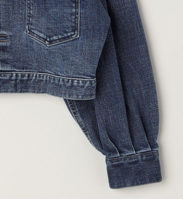 quaranciel「quaranciel:〈洗濯機可能〉ボリュームスリーブ ショート デニム ジャケット」|デニムジャケット|