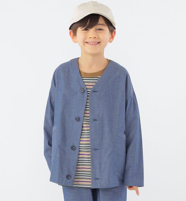 SHIPS KIDS「SHIPS KIDS:100～130cm / カラーレス ワーク シャツ」|シャツ・ブラウス|