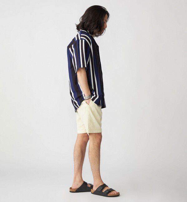 SHIPS「SHIPS:  ハニカム ストライプ オープンカラー シャツ」|シャツ・ブラウス|