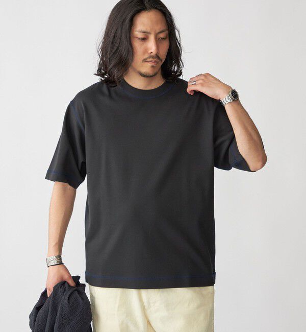 SHIPS「SHIPS: ハニカム メッシュ カラーステッチ Tシャツ」|Tシャツ・カットソー|