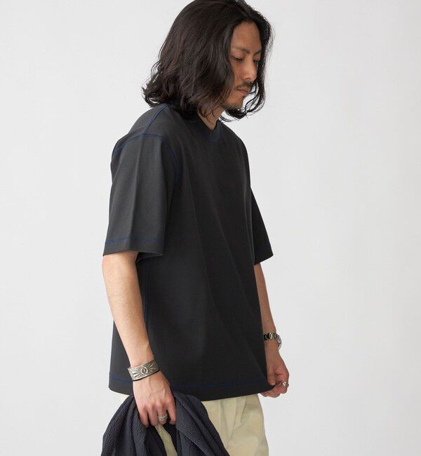 SHIPS「SHIPS: ハニカム メッシュ カラーステッチ Tシャツ」|Tシャツ・カットソー|