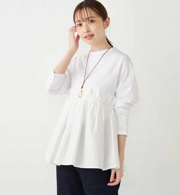 SHIPS Colors 「SHIPS Colors:〈手洗い可能〉フハクドッキング ロングスリーブ TEE」|Tシャツ・カットソー|