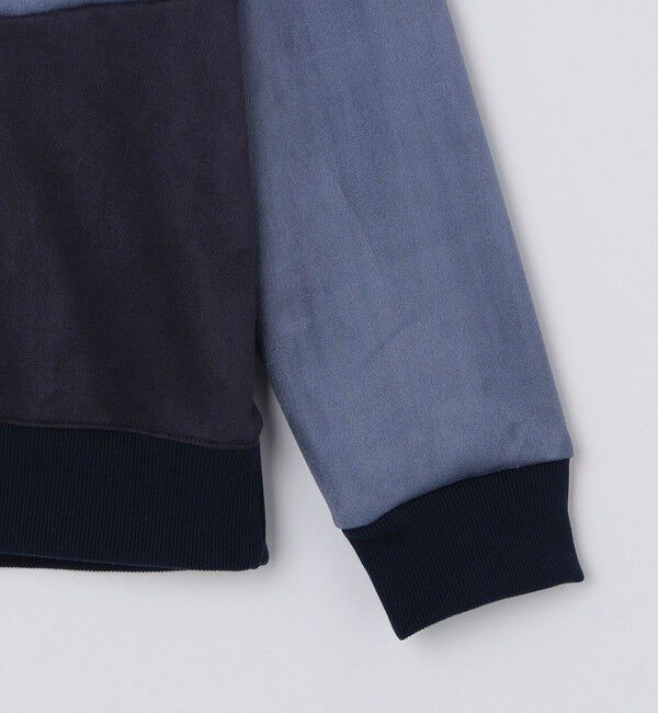 SHIPS「SHIPS:〈洗濯機可能〉パネル ポリエステル スエード ドッキング  ロングスリーブ Tシャツ」|プルオーバー|