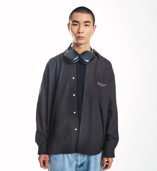 SHIPS「City Ambient Products: レギュラーカラー ツイル オーバー シャツ」|シャツ・ブラウス|