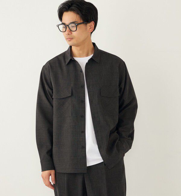 SHIPS Colors 「SHIPS Colors:〈洗濯機可能〉ウーリー ボックス シャツ(セットアップ対応可能)」|シャツ・ブラウス|