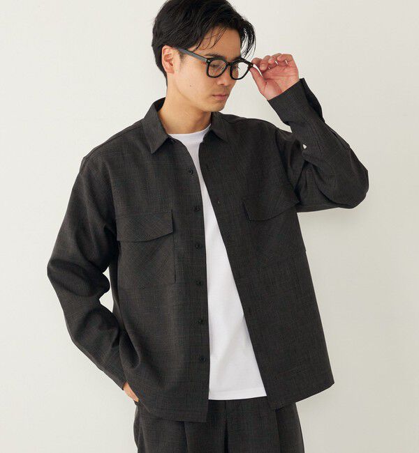 SHIPS Colors 「SHIPS Colors:〈洗濯機可能〉ウーリー ボックス シャツ(セットアップ対応可能)」|シャツ・ブラウス|