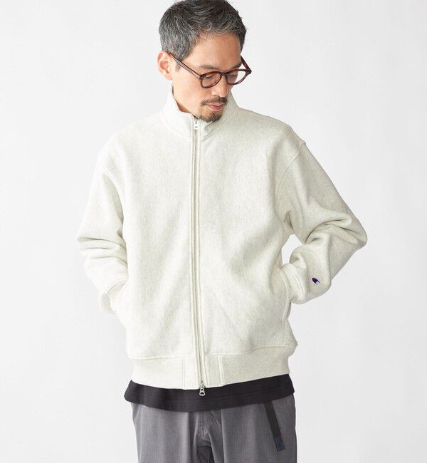 SHIPS「【SHIPS別注】Champion: リバースウィーブ ドライバーズ ジップ カーディガン」|カーディガン|ナチュラル