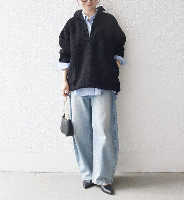 SHIPS any「《一部追加予約》SHIPS any:〈洗濯機可能〉ボア フリース ハーフジップ プルオーバー」|Tシャツ・カットソー|