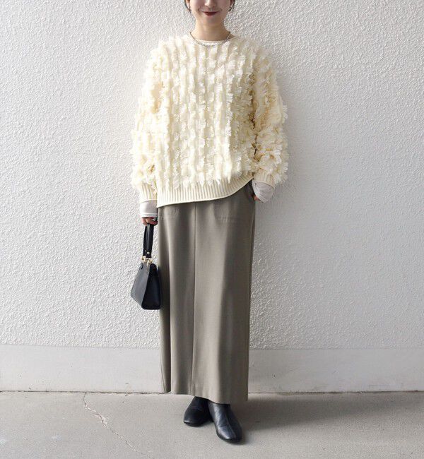 SHIPS any「SHIPS any:〈洗濯機可能〉ウォーム ストレッチ Iライン ベイカー スカート」|スカート|