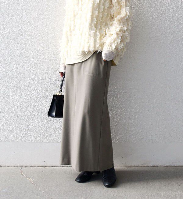 SHIPS any「SHIPS any:〈洗濯機可能〉ウォーム ストレッチ Iライン ベイカー スカート」|スカート|