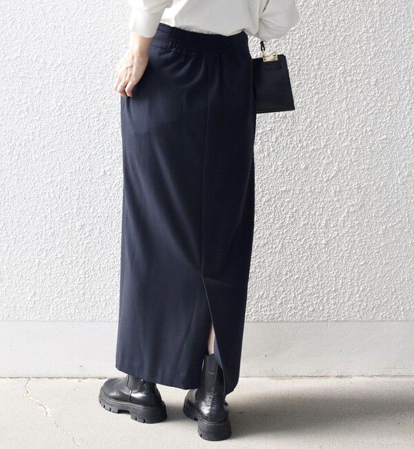 SHIPS any「SHIPS any:〈洗濯機可能〉ウォーム ストレッチ Iライン ベイカー スカート」|スカート|