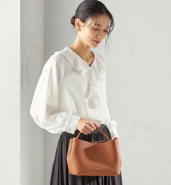 SHIPS for women「《予約》〈手洗い可能〉ジョーゼット フリル カラー ブラウス（セレモニー対応可）」|シャツ・ブラウス|