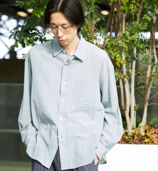 SHIPS「City Ambient Products: レギュラー ボイル ソリッド ロング スリーブ シャツ」|シャツ・ブラウス|