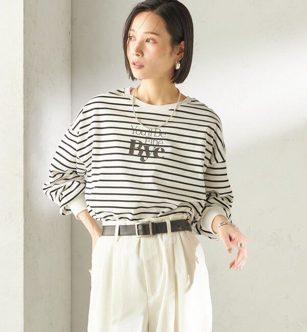 SHIPS for women「《予約》【SHIPS別注】81BRANCA: プリント ロングスリーブ TEE」|Tシャツ・カットソー|