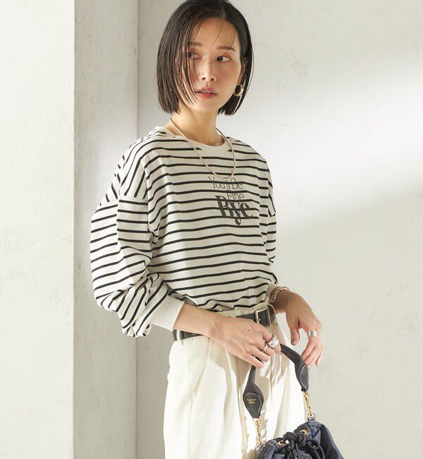 SHIPS for women「《予約》【SHIPS別注】81BRANCA: プリント ロングスリーブ TEE」|Tシャツ・カットソー|