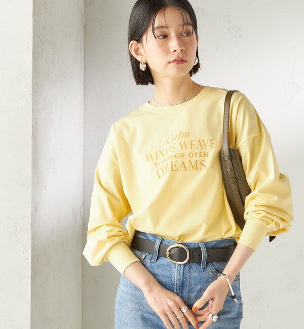 SHIPS for women「《予約》【SHIPS別注】81BRANCA: プリント ロングスリーブ TEE」|Tシャツ・カットソー|クリアイエロー