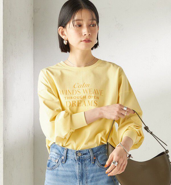 SHIPS for women「《予約》【SHIPS別注】81BRANCA: プリント ロングスリーブ TEE」|Tシャツ・カットソー|