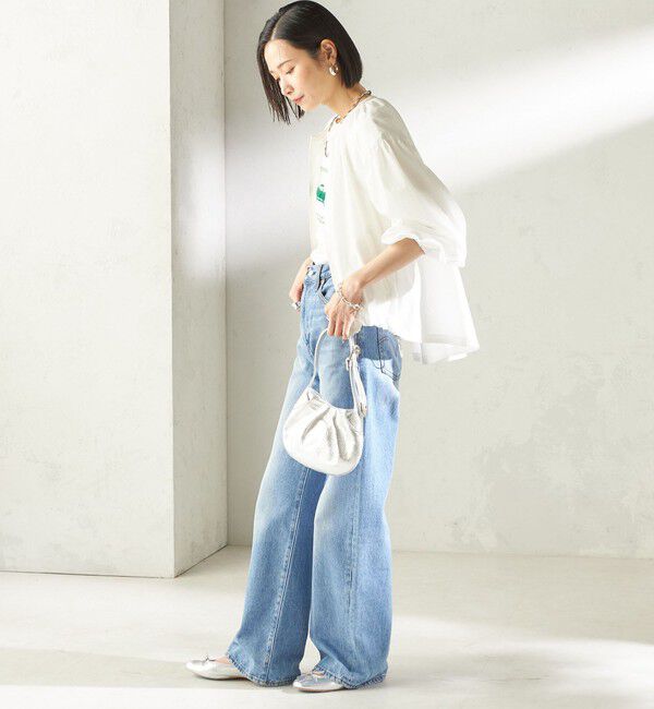 SHIPS for women「《予約》〈 接触冷感 / 撥水加工〉TEXBRID(R) タフタ ギャザー 羽織 ブルゾン」|ブルゾン・スタジャン|