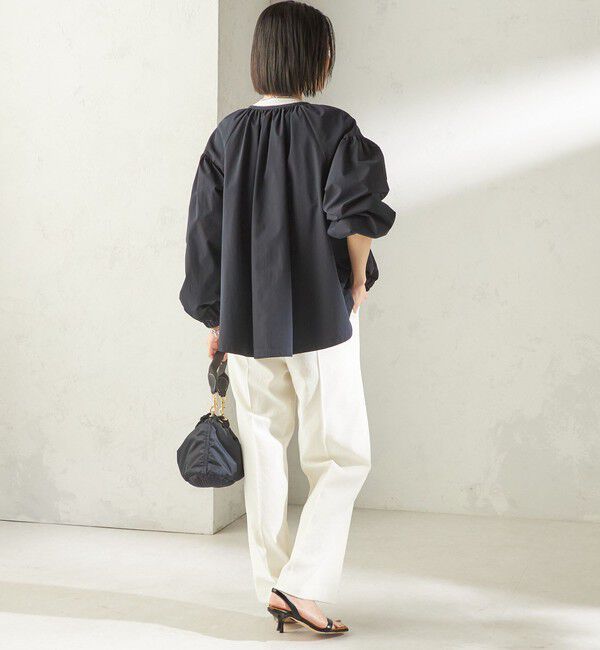 SHIPS for women「《予約》〈 接触冷感 / 撥水加工〉TEXBRID(R) タフタ ギャザー 羽織 ブルゾン」|ブルゾン・スタジャン|