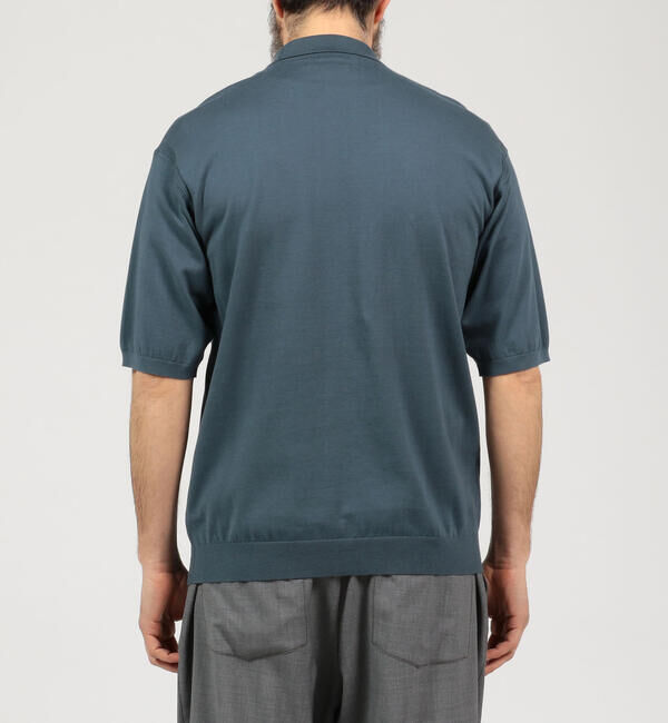 TOMORROWLAND MENS「スビンコットン ショートスリーブデザインプルオーバーニット」|ニット・セーター|