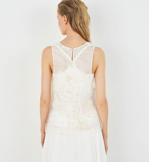 DES PRES「マリンプリント ノースリーブプルオーバー」|シャツ・ブラウス|