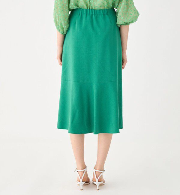 Ballsey「リネンレーヨンストレッチ バックペプラムスカート」|フレア|