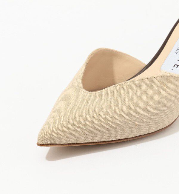 TOMORROWLAND GOODS「NEBULONI E. リネンコンビアンクルストラップパンプス」|パンプス|