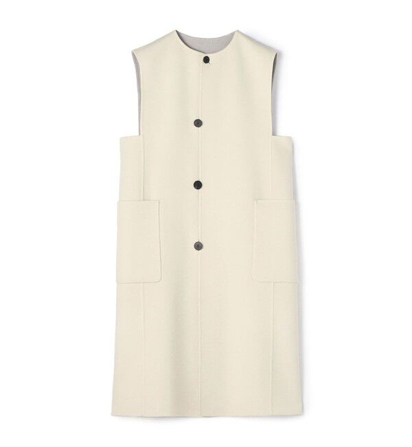 GALERIE VIE「ウールダブルフェイス カラーレスジレ」|ダウンベスト・ベスト|11 ホワイト