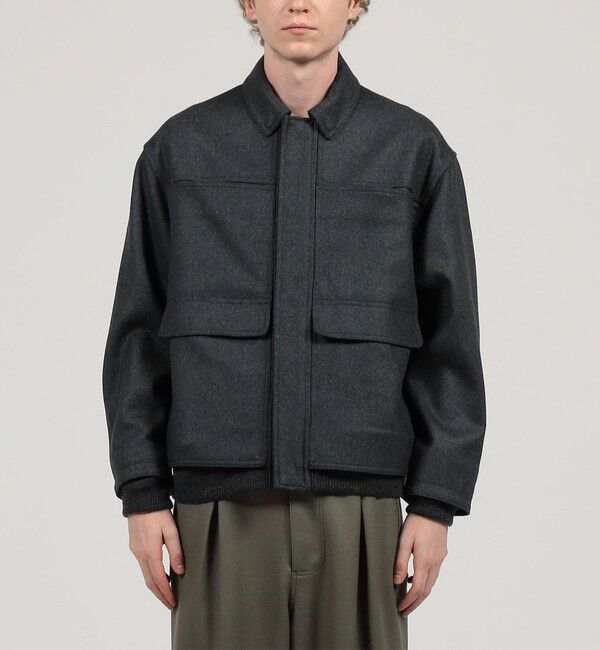 TOMORROWLAND MENS「ウールメルトン ショートブルゾン」|ブルゾン・スタジャン|