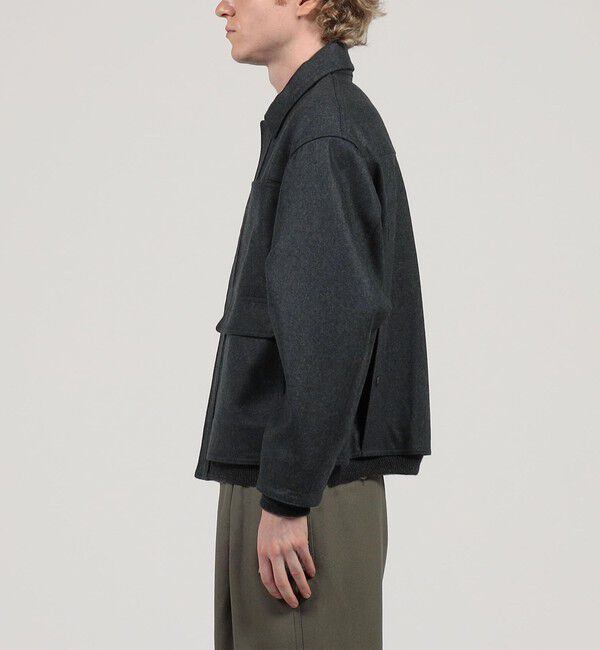 TOMORROWLAND MENS「ウールメルトン ショートブルゾン」|ブルゾン・スタジャン|