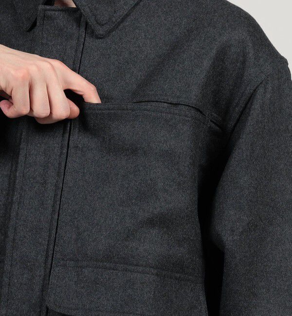 TOMORROWLAND MENS「ウールメルトン ショートブルゾン」|ブルゾン・スタジャン|