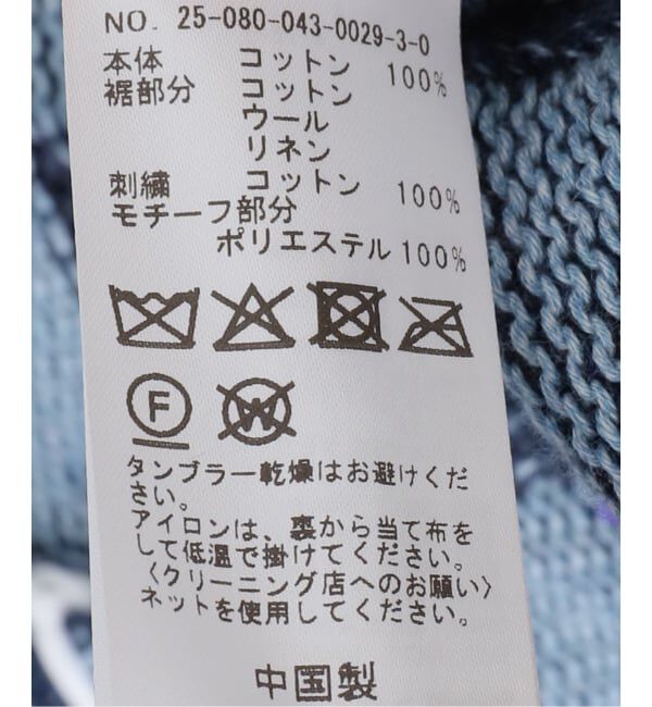  「YANYAN EMBELLISHED CHECK LS CROP CARDIGAN YYW25-0991：カーディガン」|ニット・セーター|