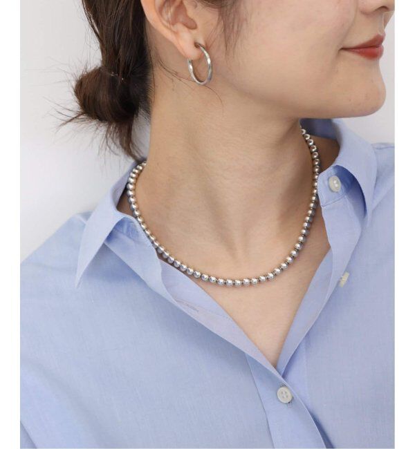 SLOBE IENA「《追加3》SLOBE メタルビーズショートネックレス」|ネックレス|シルバー