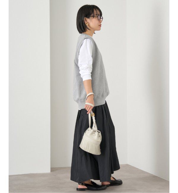 IENA「LOOPWHEELER for LOWERCASE 別注 ライトツリウラケ Vネックベスト」|ベスト・ジレ|