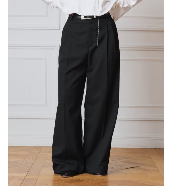 IENA LA BOUCLE「IENA LA BOUCLE サイドタックストレートパンツ」|スラックス|