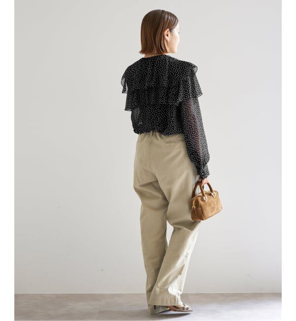 IENA「《一部カラーWEB・一部店舗限定/追加》楊柳フリルブラウス」|シャツ・ブラウス|