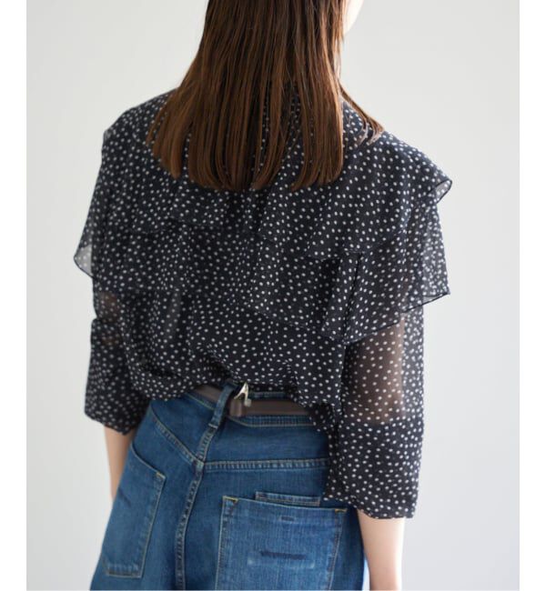 IENA「《一部カラーWEB・一部店舗限定/追加》楊柳フリルブラウス」|シャツ・ブラウス|