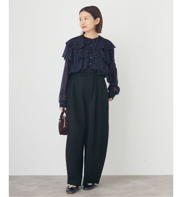 IENA「《一部カラーWEB・一部店舗限定/追加》楊柳フリルブラウス」|シャツ・ブラウス|