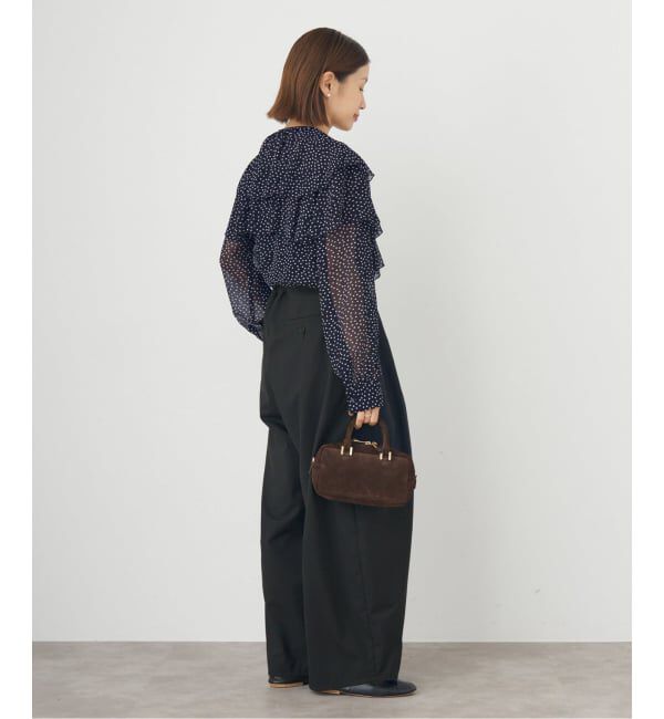 IENA「《一部カラーWEB・一部店舗限定/追加》楊柳フリルブラウス」|シャツ・ブラウス|