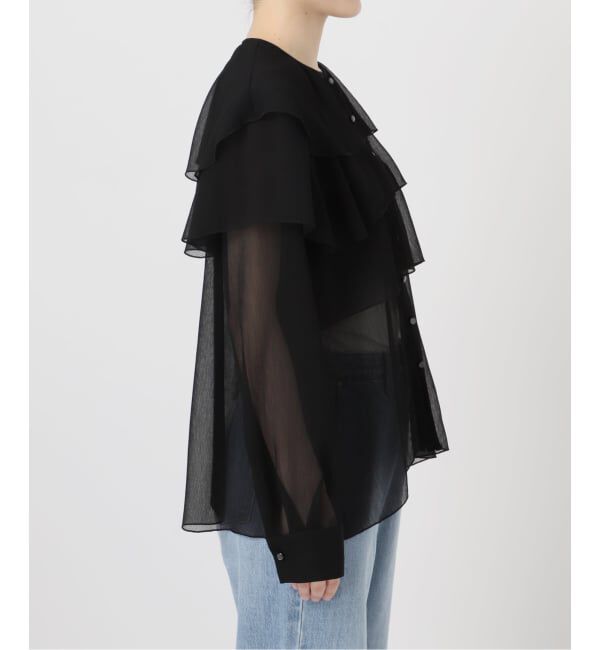 IENA「《一部カラーWEB・一部店舗限定/追加》楊柳フリルブラウス」|シャツ・ブラウス|